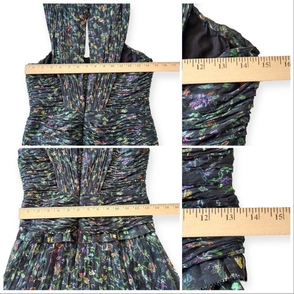 Derek Lam 10 Crosby Black Ruched Pleated Silk Mini Dress, Size 0 - Picture 14 of 15